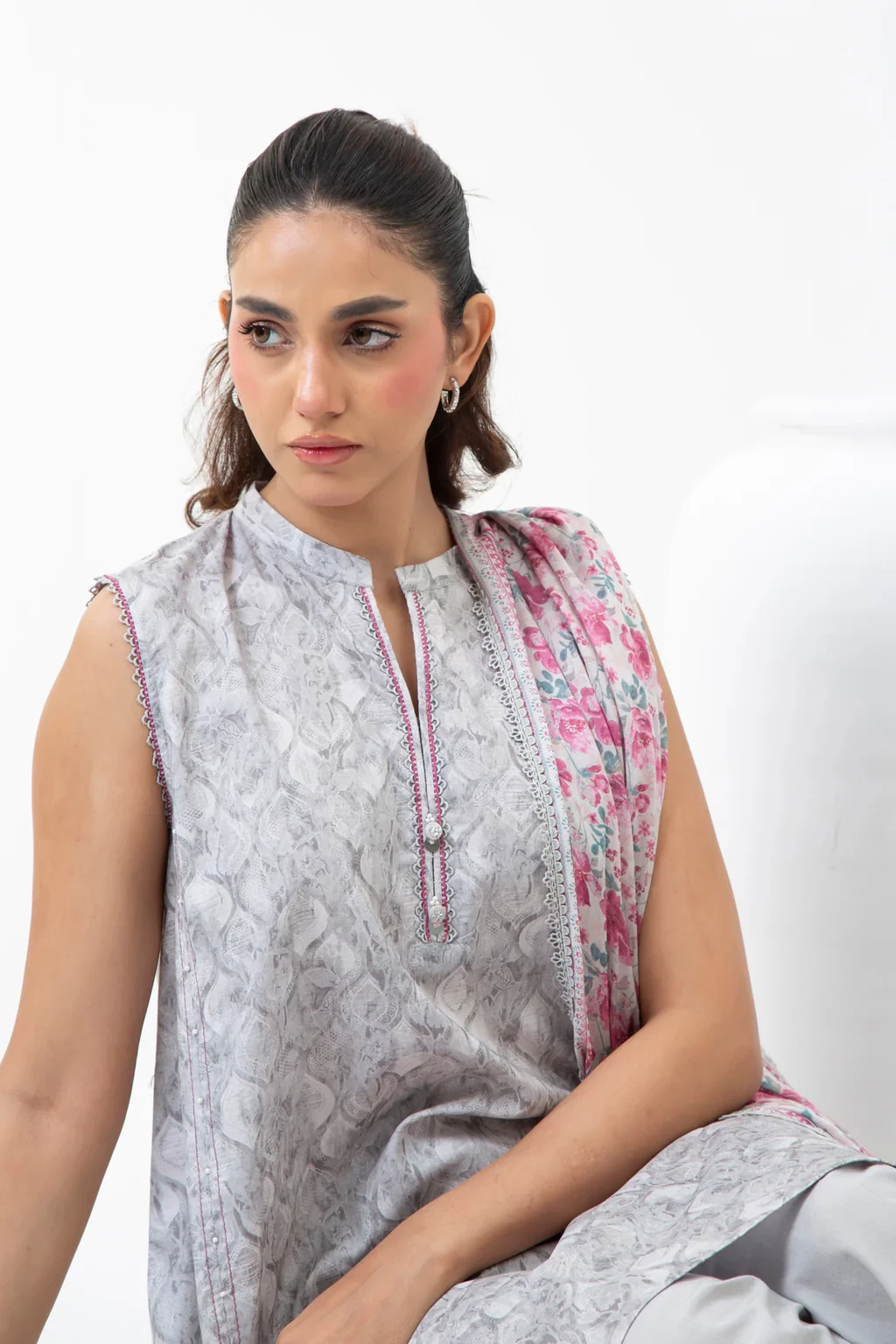 PRINTED LAWN 3 PIECE SUIT -  WFM35526