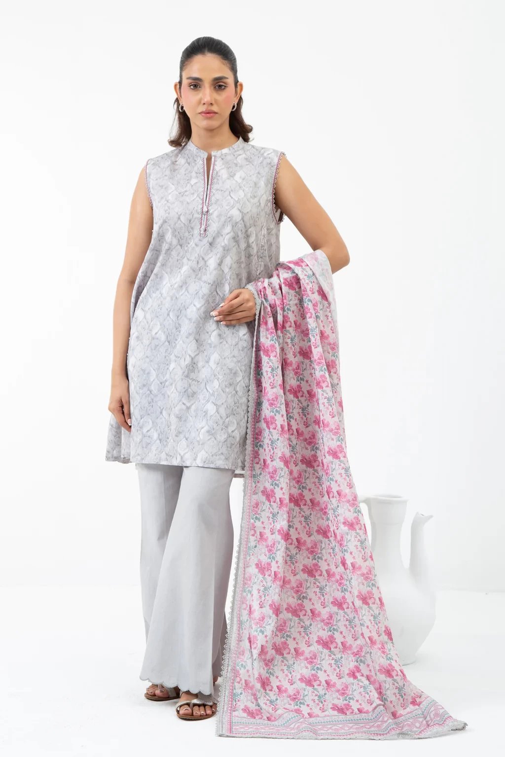 PRINTED LAWN 3 PIECE SUIT -  WFM35526