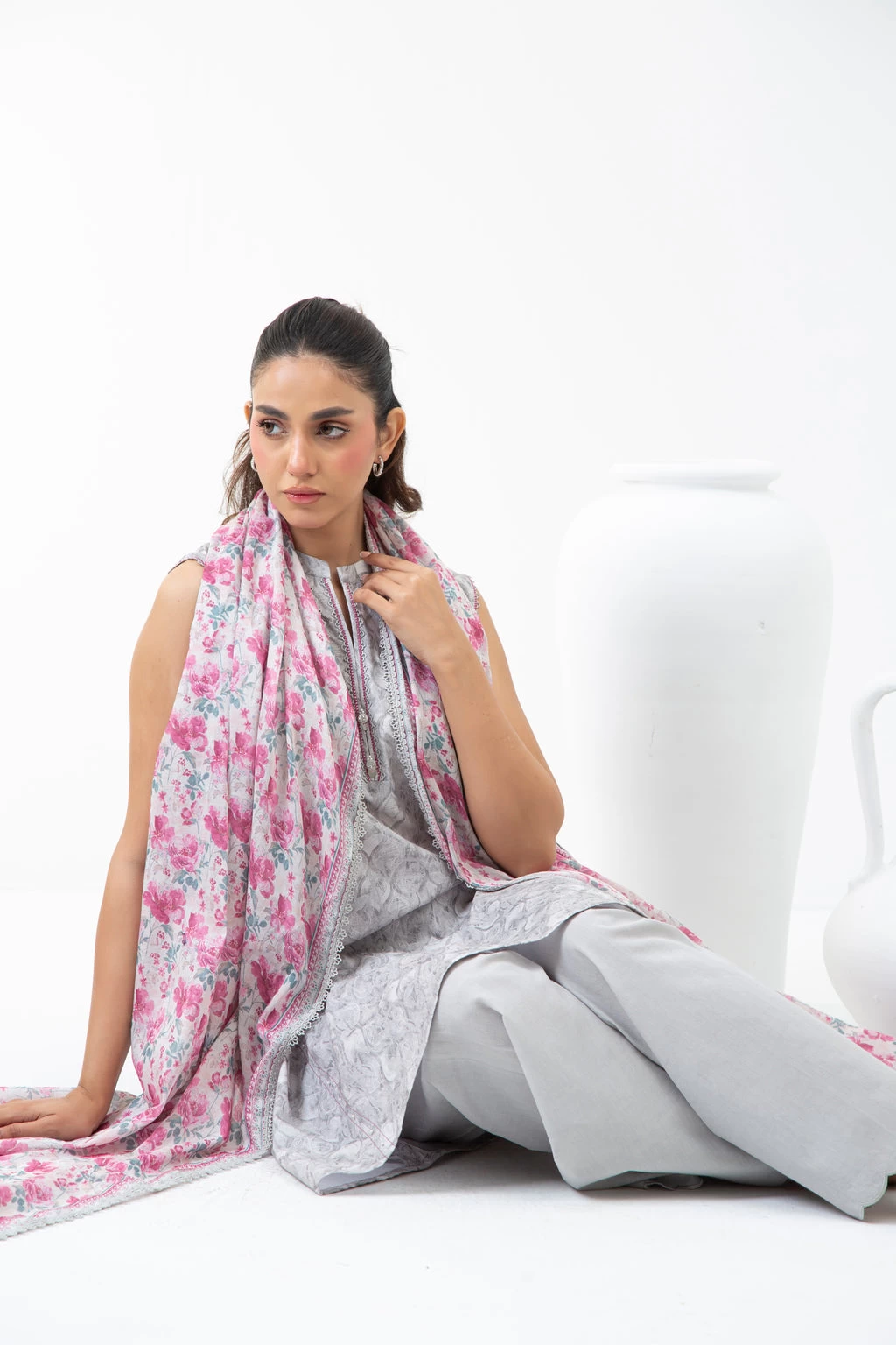 PRINTED LAWN 3 PIECE SUIT -  WFM35526