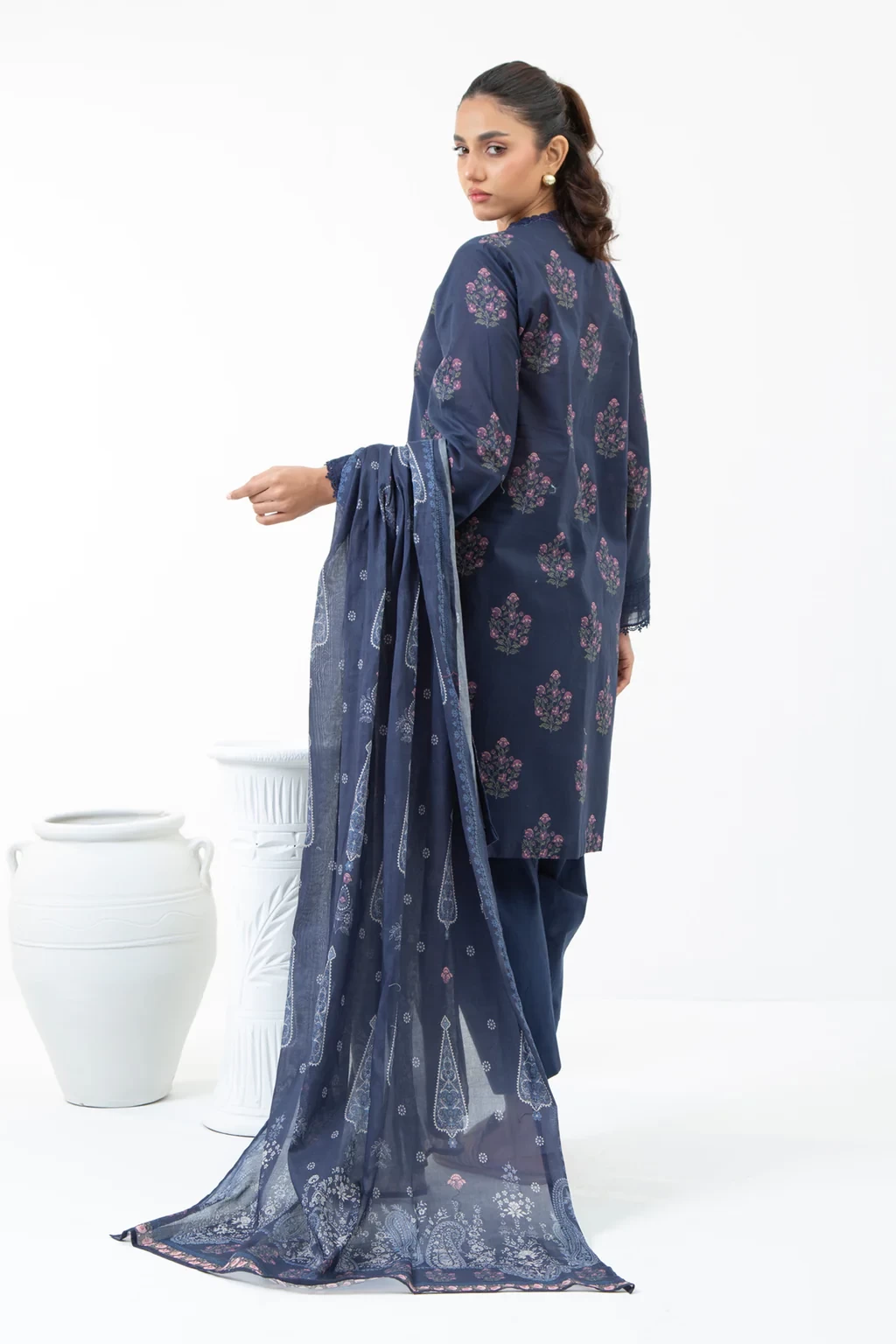 PRINTED CAMBRIC 3 PIECE SUIT - WFM35524