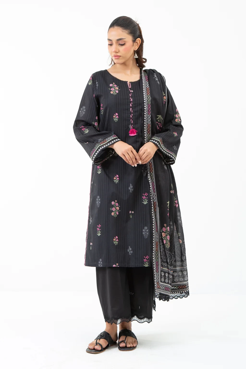 PRINTED CAMBRIC 3 PIECE SUIT - WFM35522