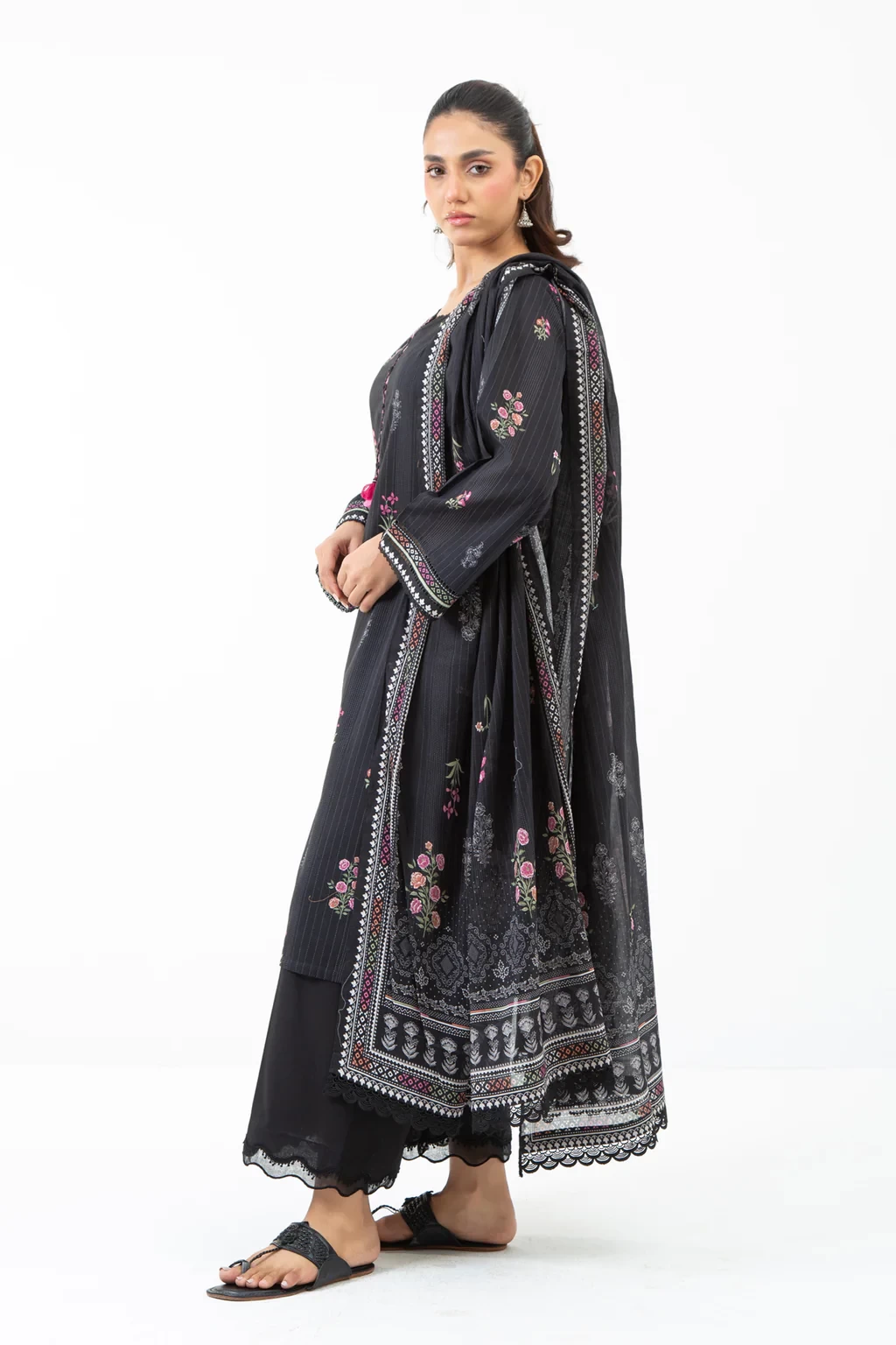 PRINTED CAMBRIC 3 PIECE SUIT - WFM35522
