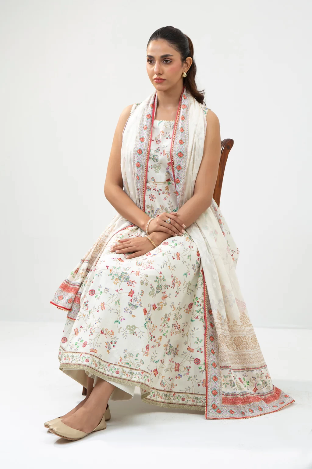PRINTED JACQUARD 3 PIECE SUIT - WFM35685