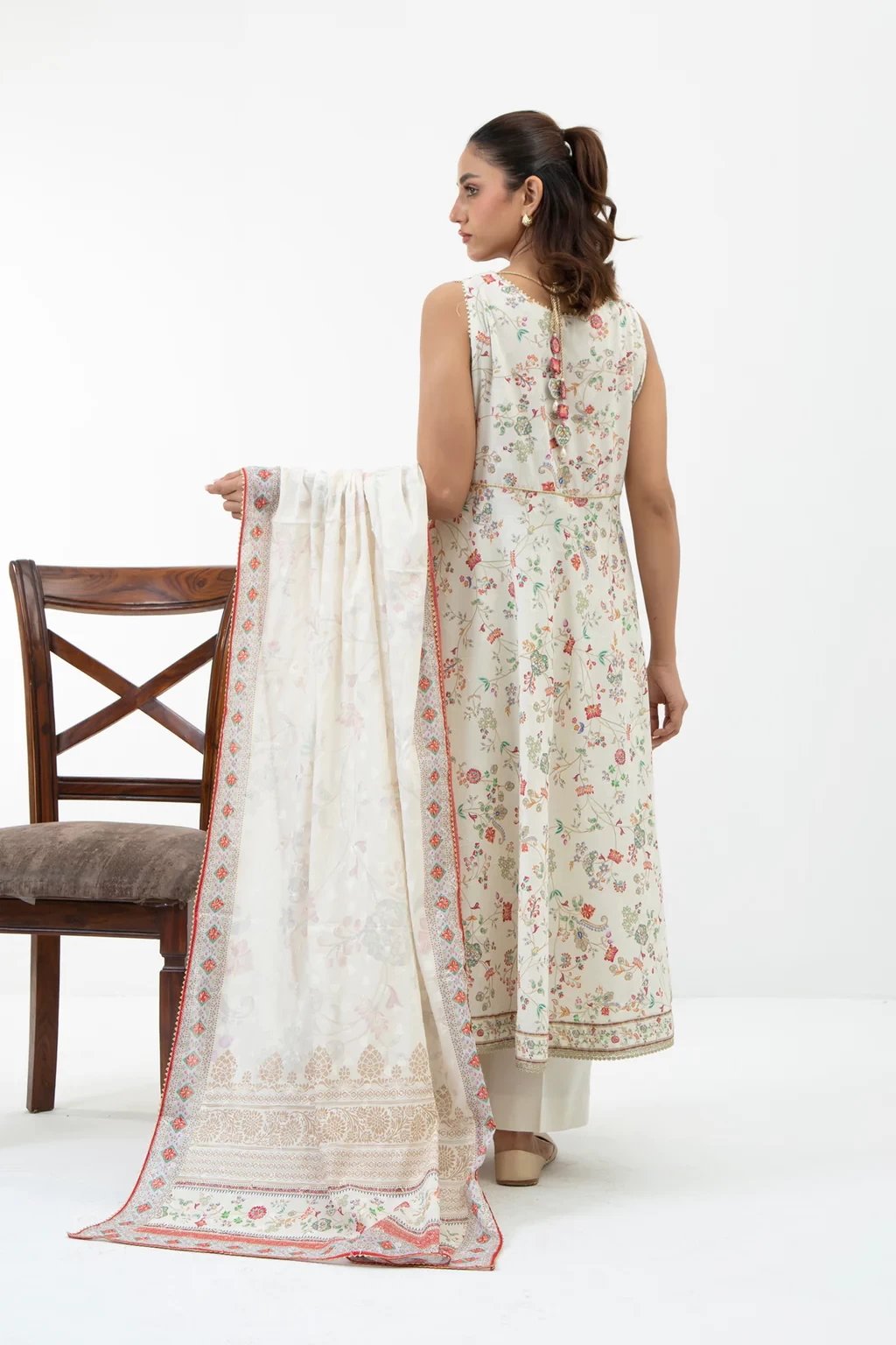 PRINTED JACQUARD 3 PIECE SUIT - WFM35685