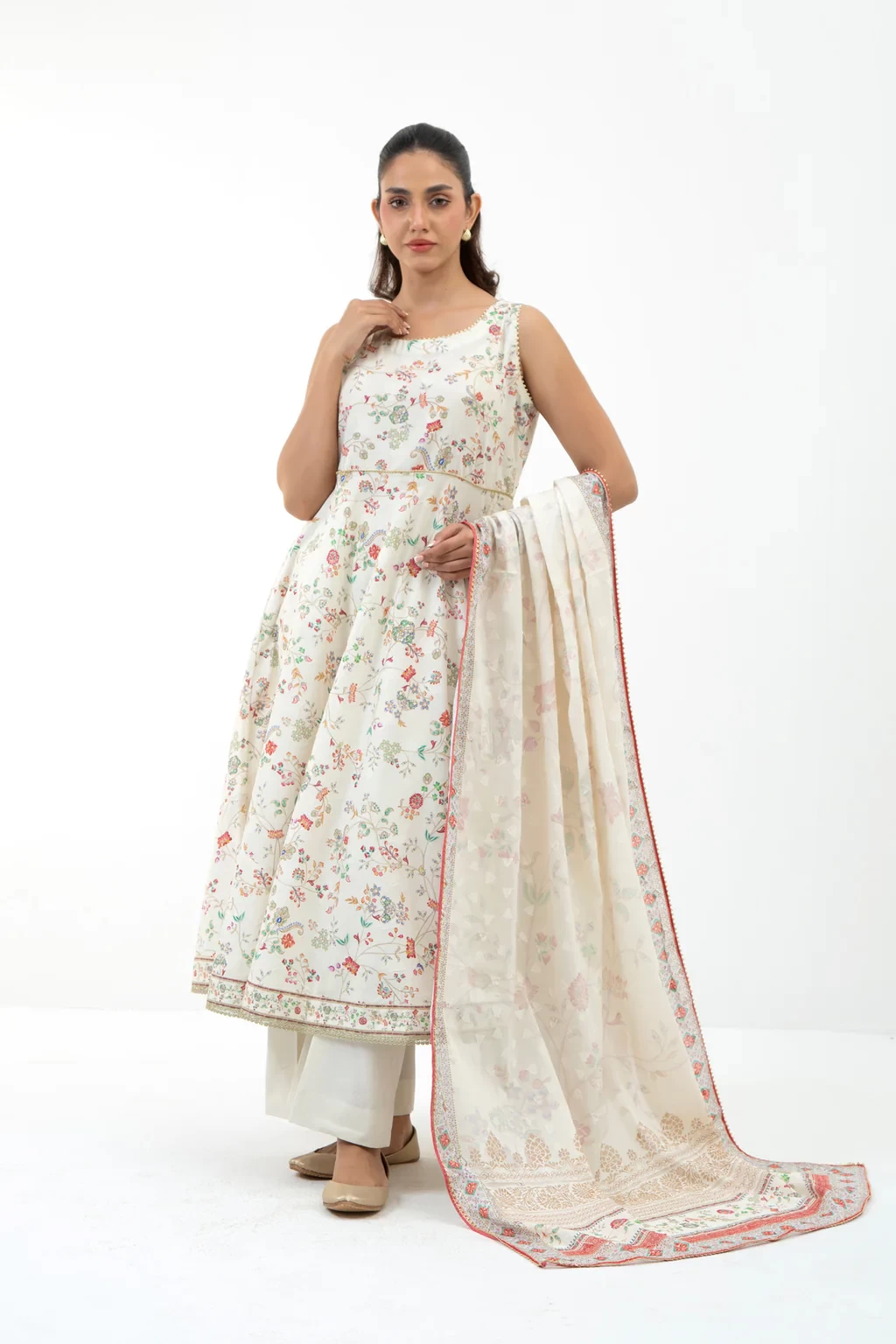 PRINTED JACQUARD 3 PIECE SUIT - WFM35685