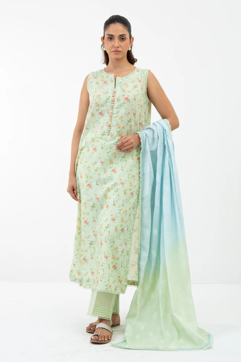 PRINTED JACQUARD 3 PIECE SUIT - WFM35688