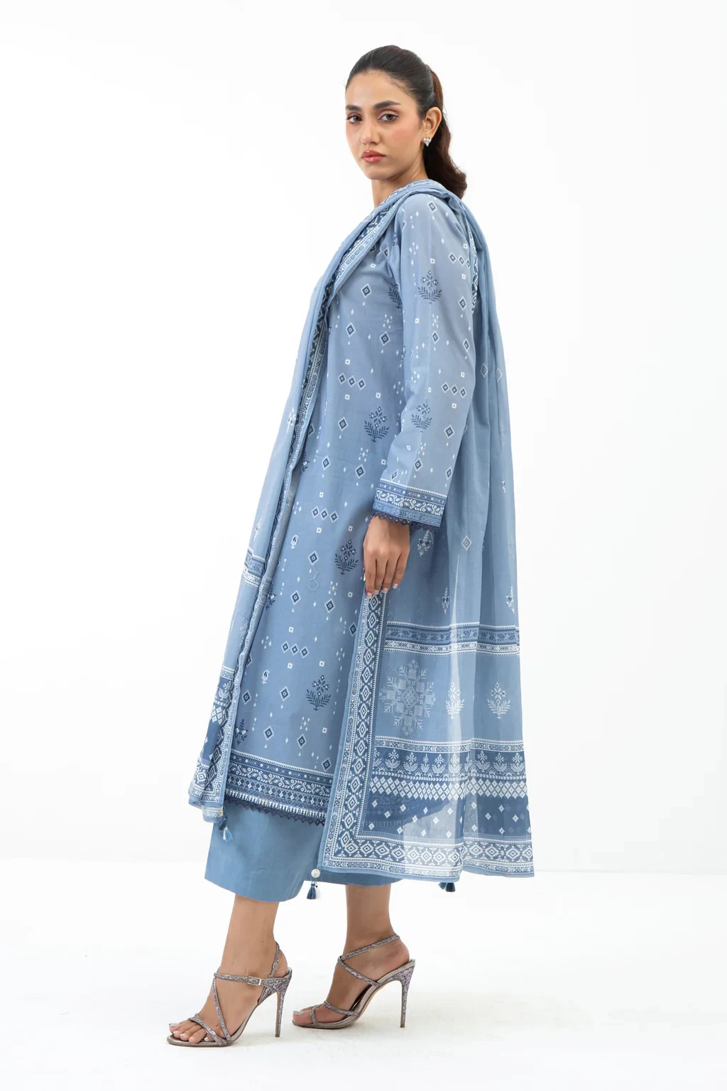 PRINTED LAWN 3 PIECE SUIT -  WFM35528