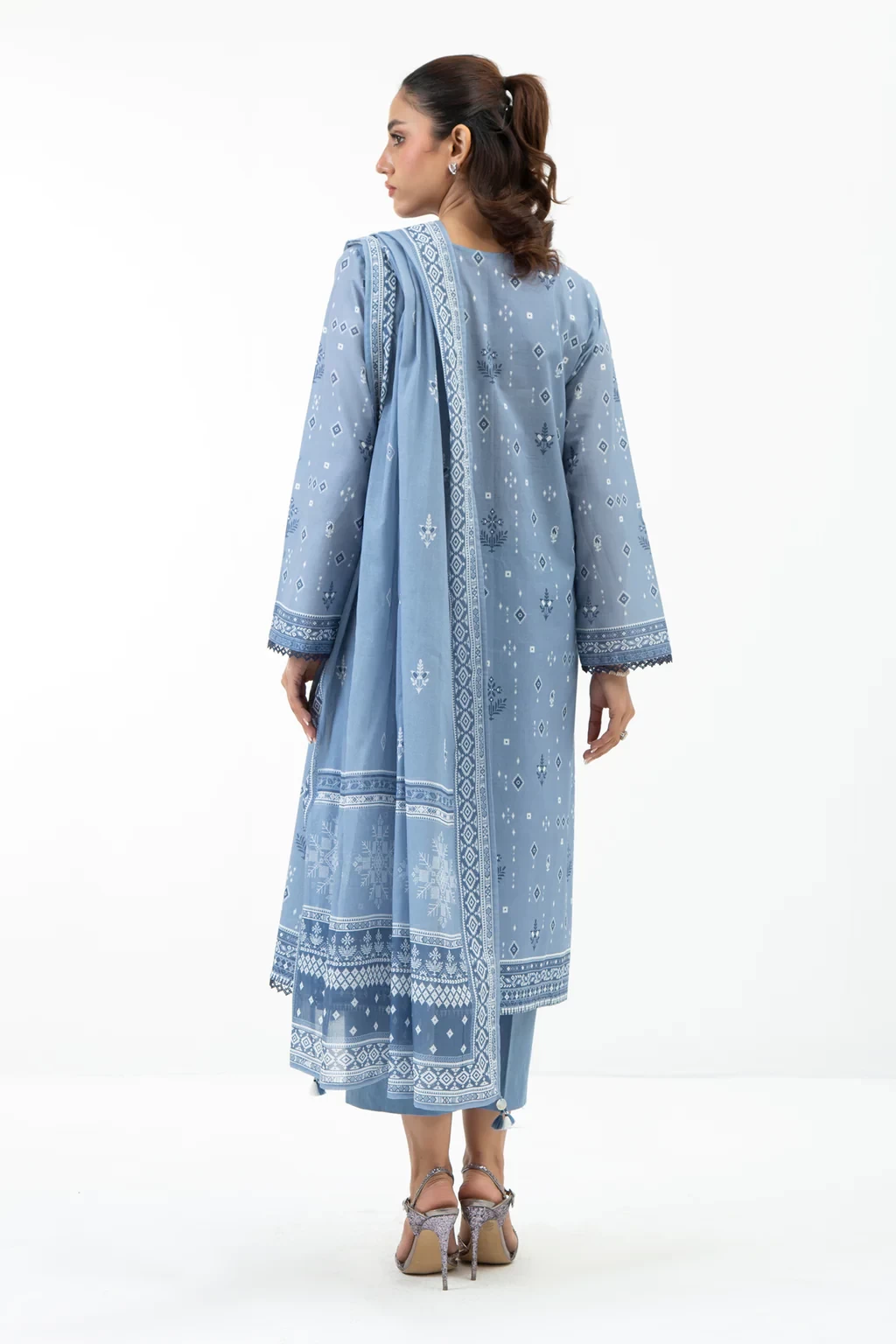PRINTED LAWN 3 PIECE SUIT -  WFM35528
