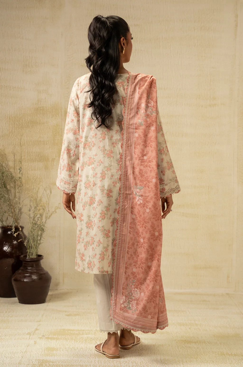 EMBROIDERED LAWN 3 PIECE SUIT - WFM35126