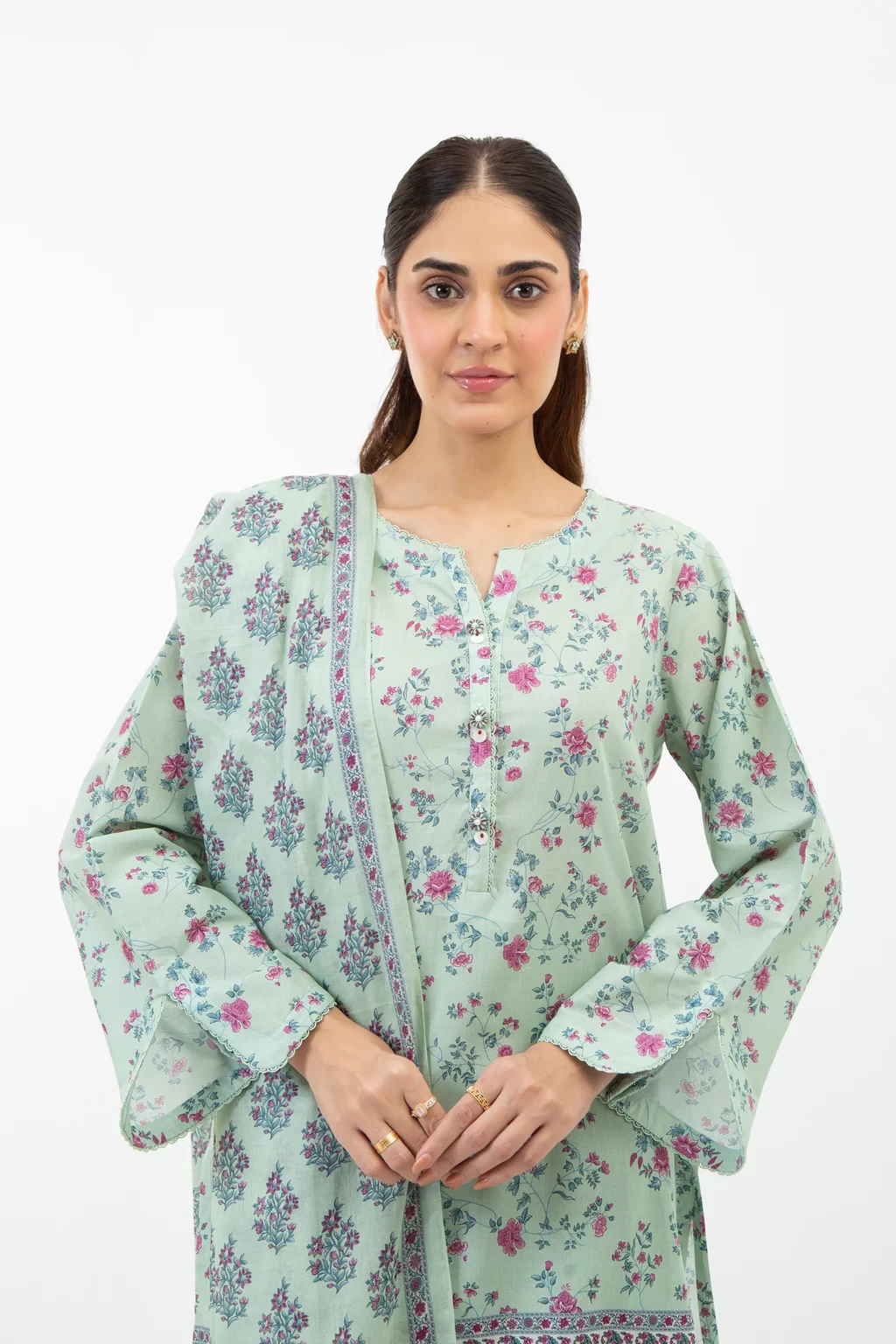 PRINTED LAWN 3 PIECE SUIT - WFM35529