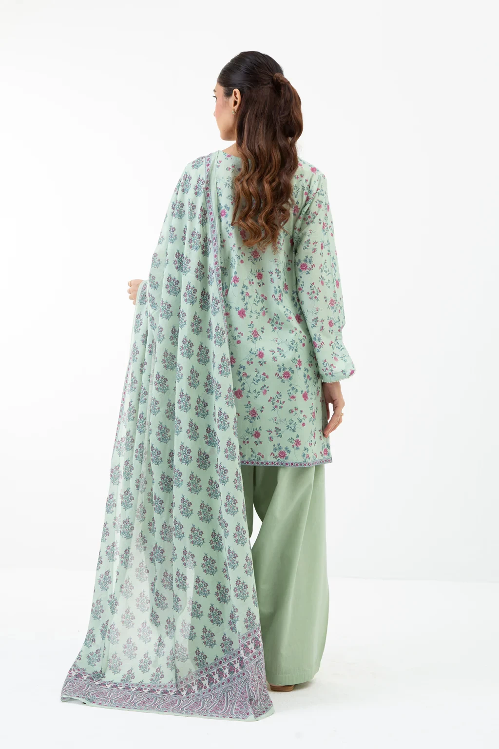 PRINTED LAWN 3 PIECE SUIT - WFM35529