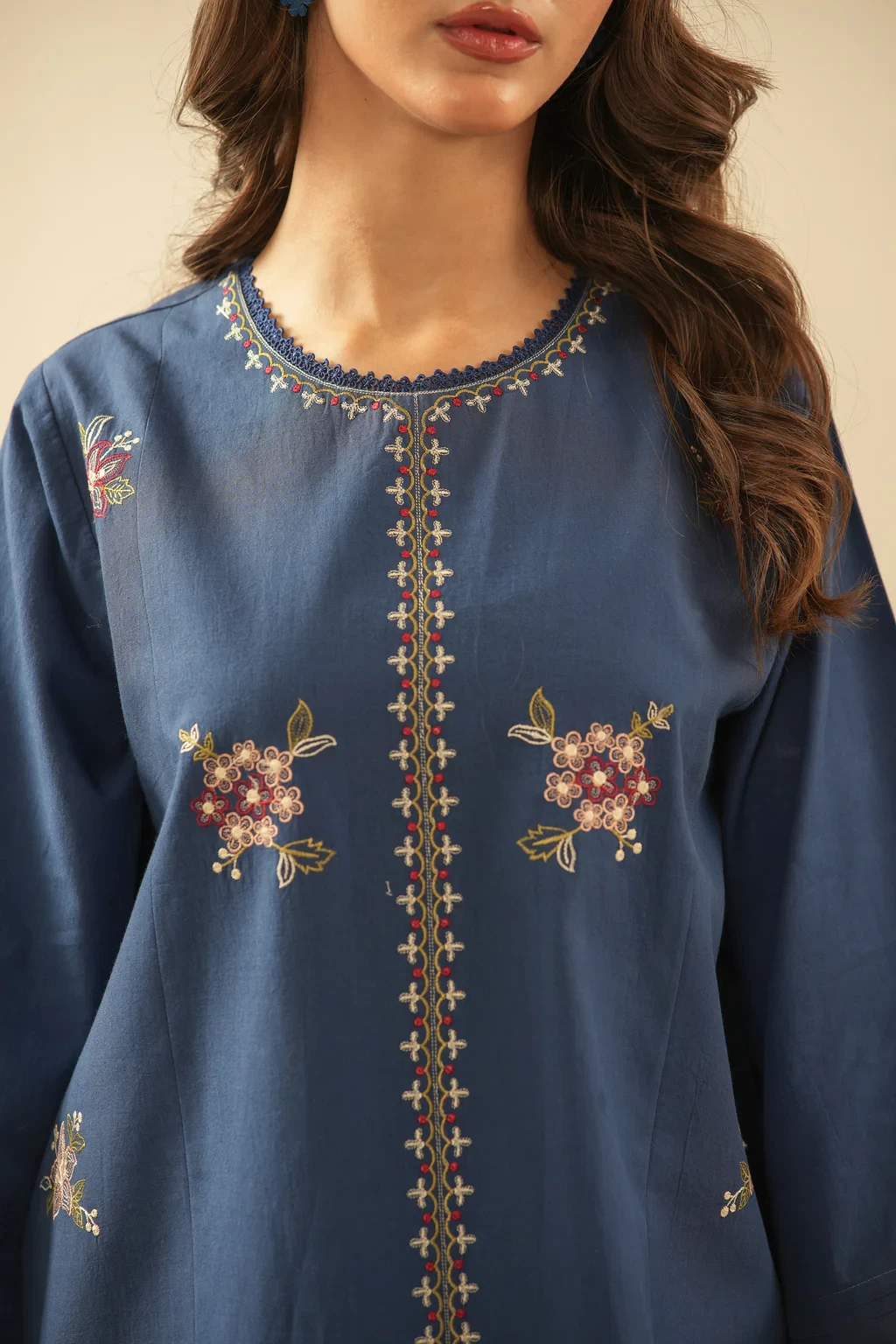 EMBROIDERED CAMBRIC 3 PIECE SUIT -  WFM36298