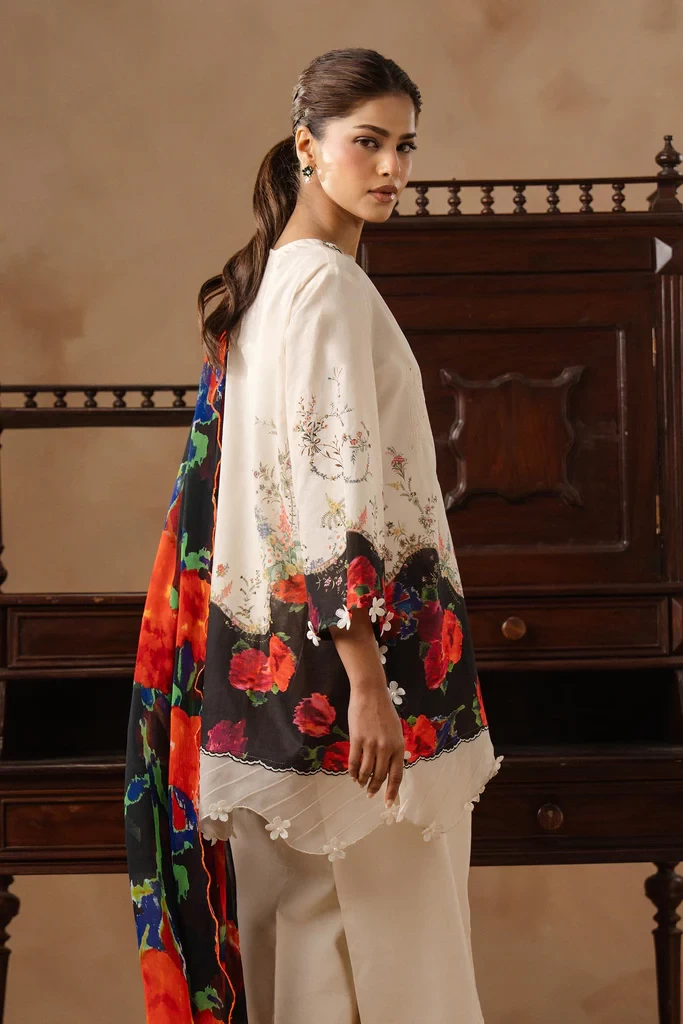 Muzlin Lawn 3 Piece Suit - SKU: M261-020A-CI