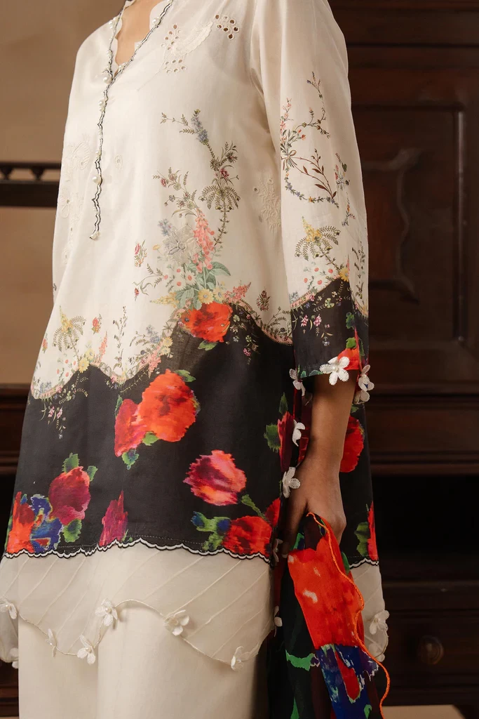 Muzlin Lawn 3 Piece Suit - SKU: M261-020A-CI