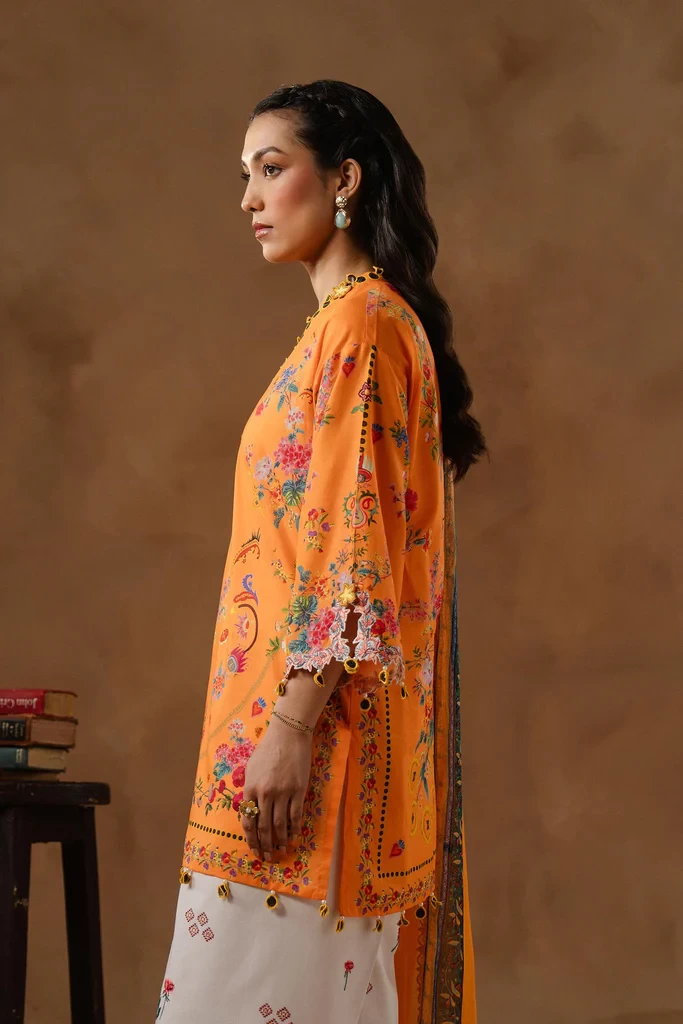 Muzlin Lawn 3 Piece Suit - SKU: M261-019B-CI