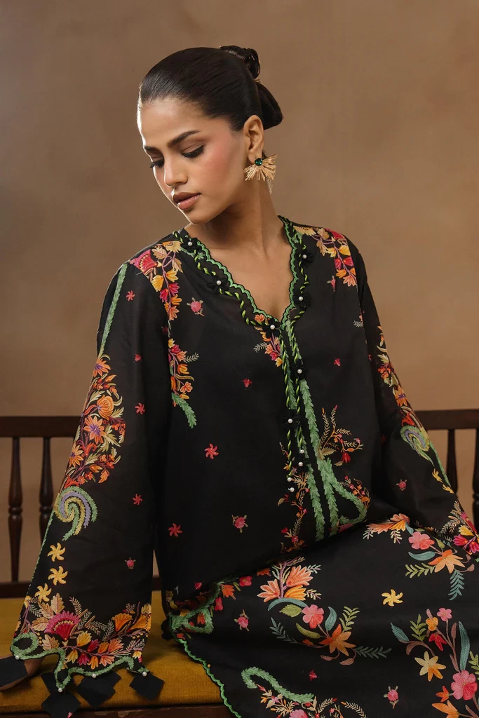 Muzlin Lawn 3 Piece Suit - SKU: M261-018B-CI