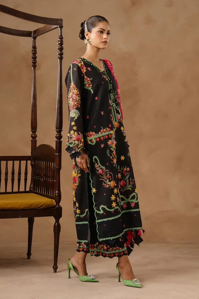 Muzlin Lawn 3 Piece Suit - SKU: M261-018B-CI