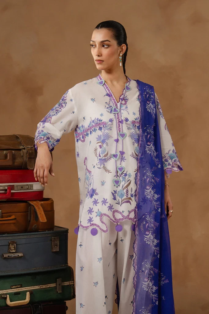 Muzlin Lawn 3 Piece Suit - SKU: M261-018A-CI
