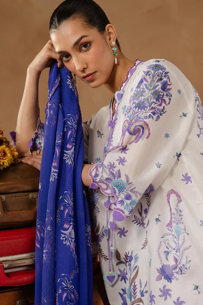 Muzlin Lawn 3 Piece Suit - SKU: M261-018A-CI
