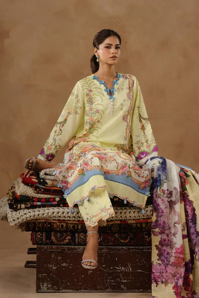 Muzlin Lawn 3 Piece Suit - SKU: M261-017B-AU