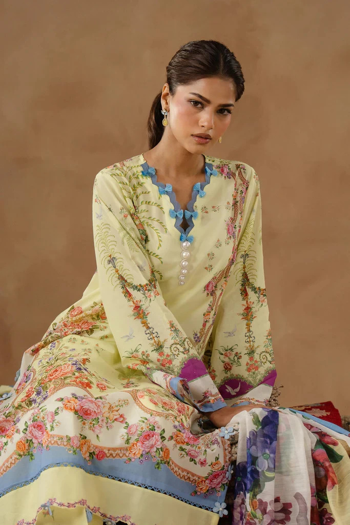 Muzlin Lawn 3 Piece Suit - SKU: M261-017B-AU