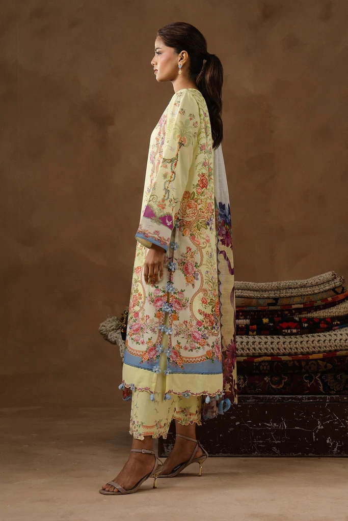 Muzlin Lawn 3 Piece Suit - SKU: M261-017B-AU