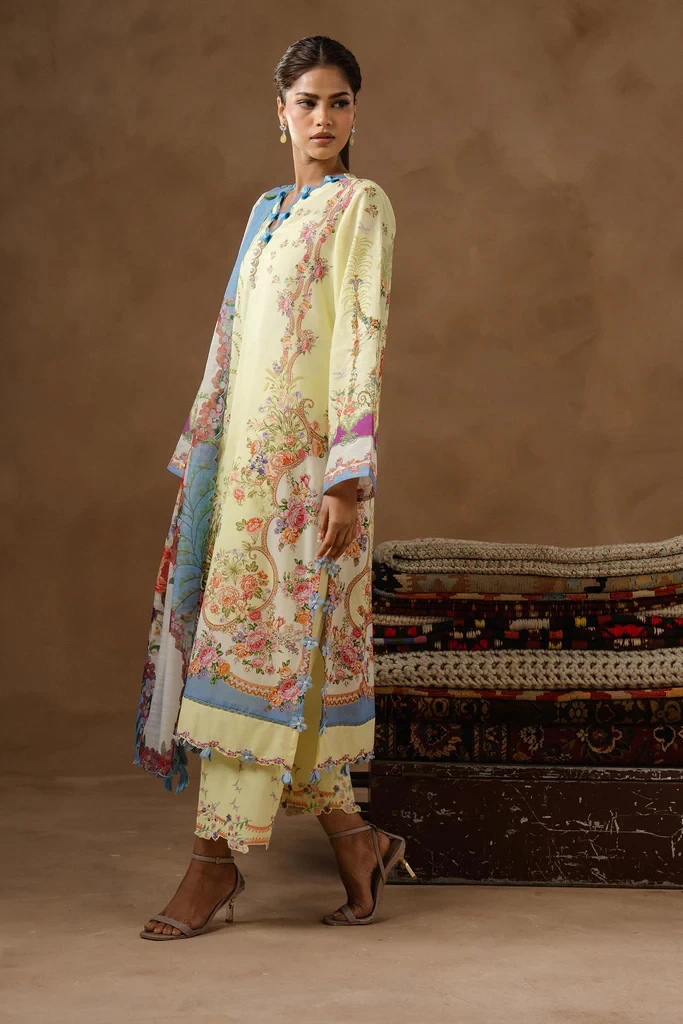 Muzlin Lawn 3 Piece Suit - SKU: M261-017B-AU