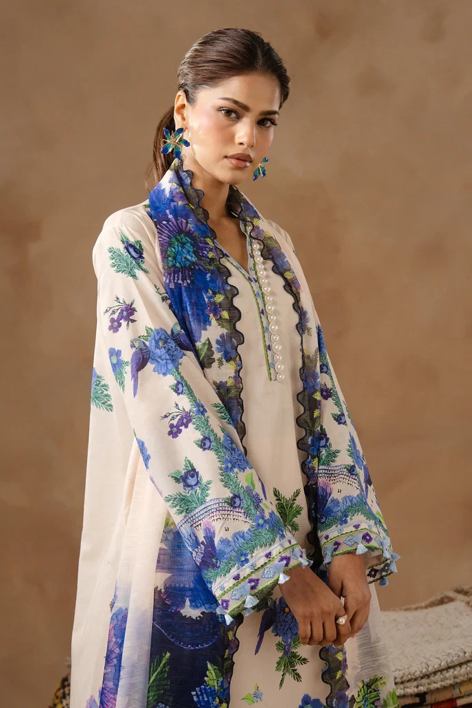 Muzlin Lawn 3 Piece Suit - SKU: M261-016A-CU