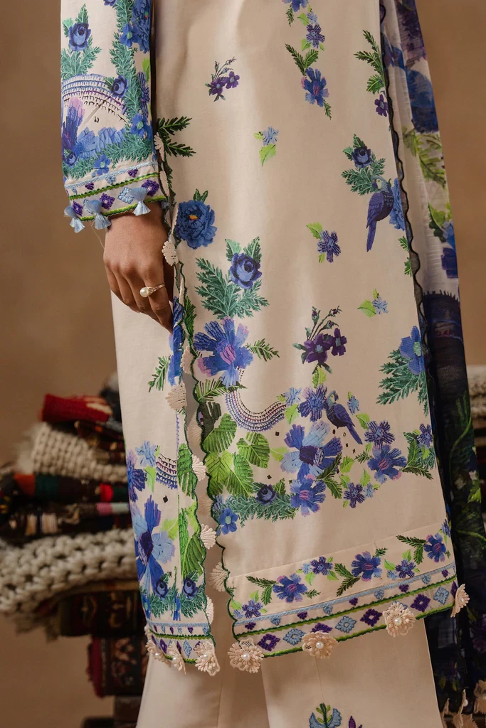 Muzlin Lawn 3 Piece Suit - SKU: M261-016A-CU