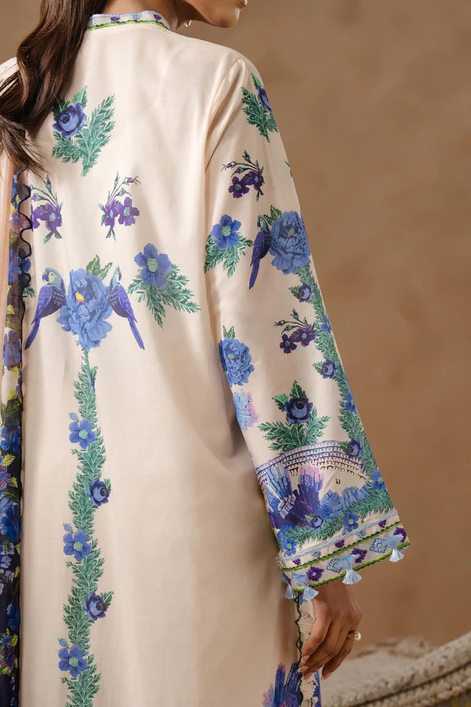 Muzlin Lawn 3 Piece Suit - SKU: M261-016A-CU