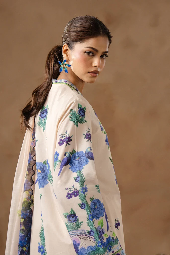 Muzlin Lawn 3 Piece Suit - SKU: M261-016A-CU