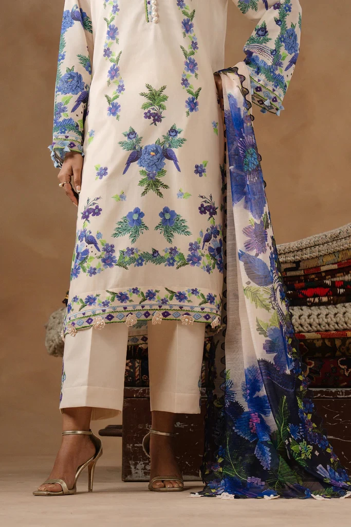 Muzlin Lawn 3 Piece Suit - SKU: M261-016A-CU