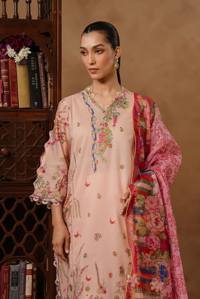 Muzlin Lawn 3 Piece Suit - SKU: M261-015B-CU