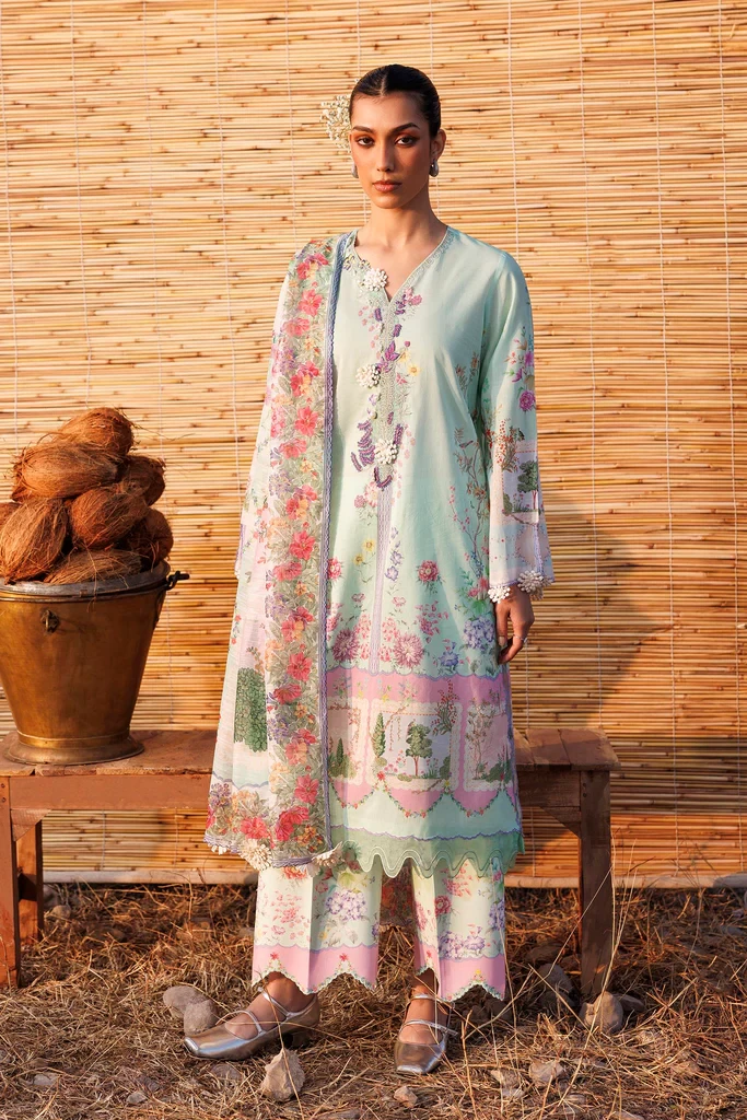 Muzlin Lawn 3 Piece Suit - SKU: M261-014A-CU
