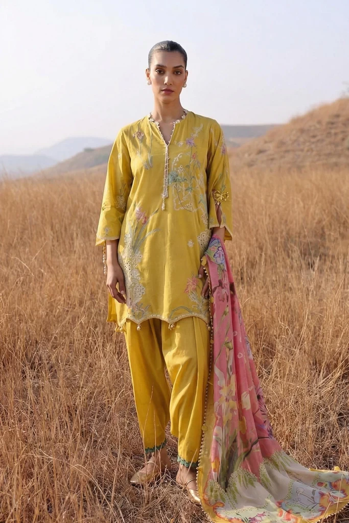 Muzlin Lawn 3 Piece Suit - SKU: M261-003B-CV