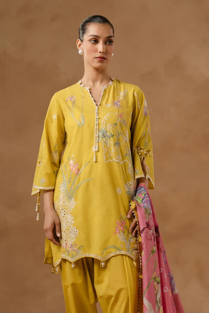 Muzlin Lawn 3 Piece Suit - SKU: M261-003B-CV