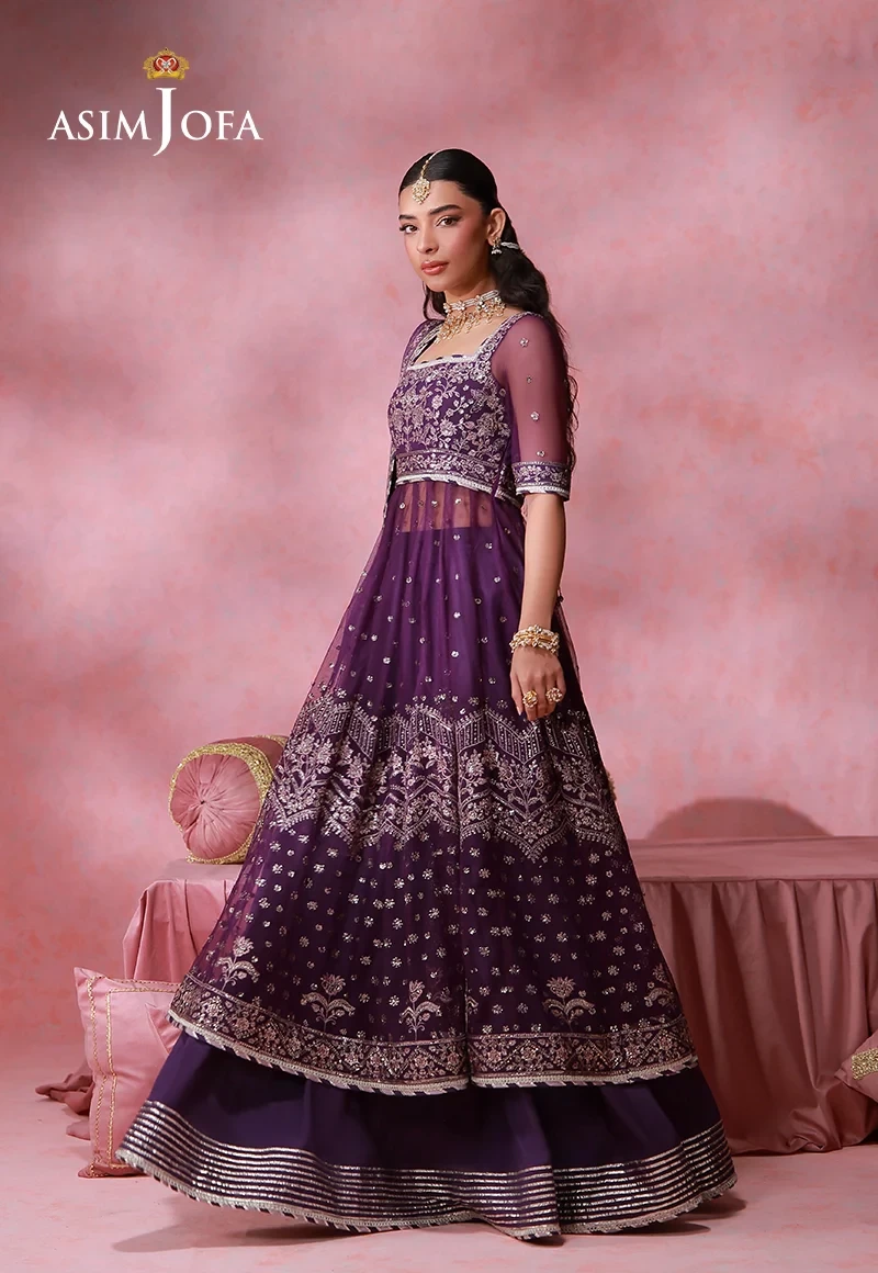 Embroidered Net 2 Pcs -  AJULFI-09-UNS