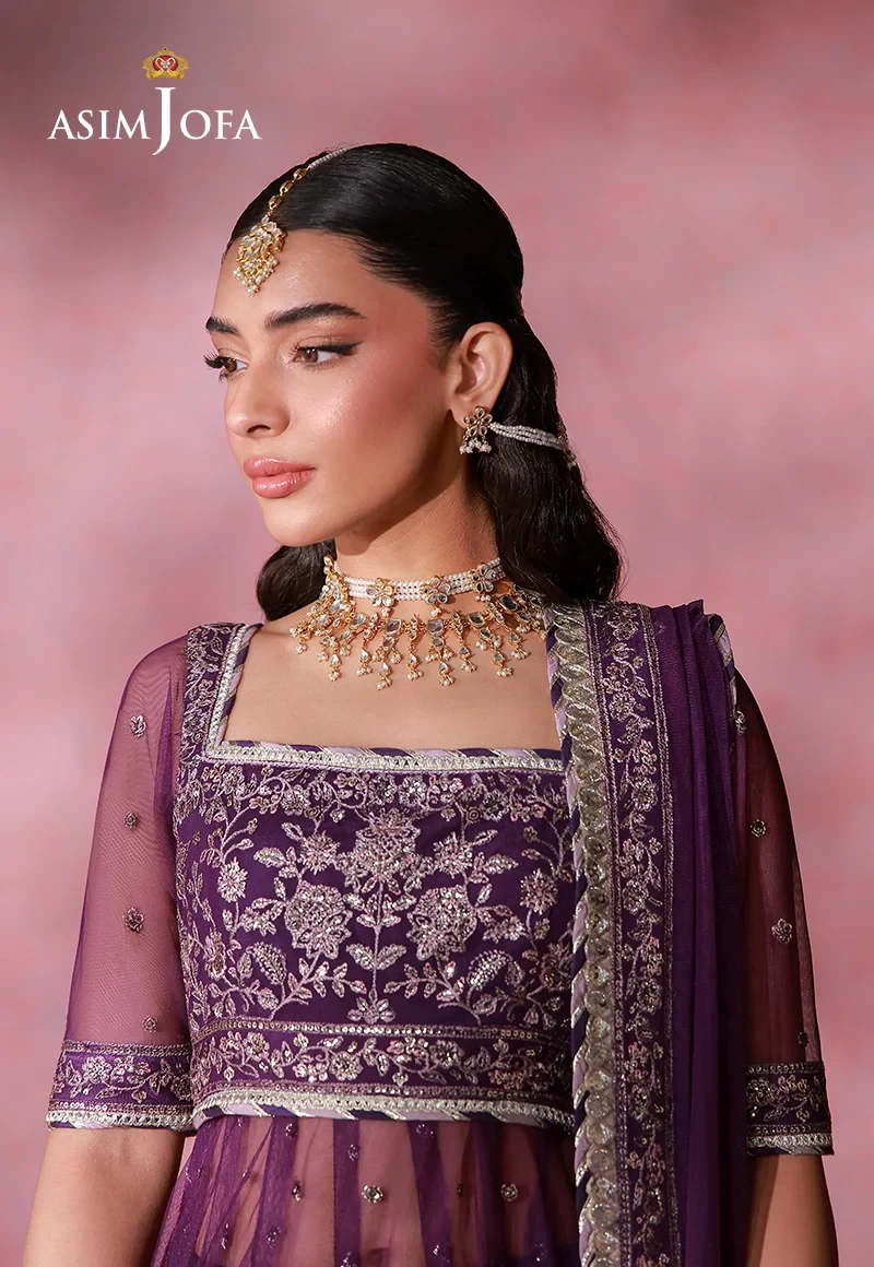 Embroidered Net 2 Pcs -  AJULFI-09-UNS