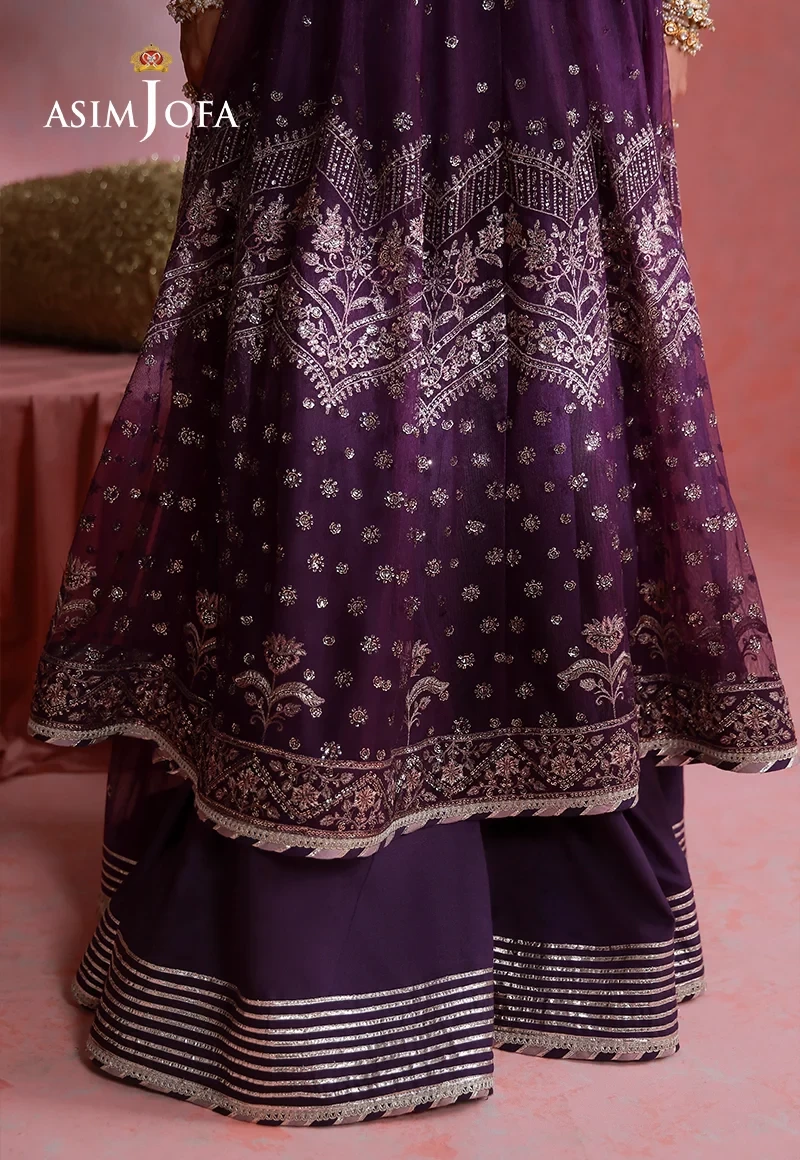 Embroidered Net 2 Pcs -  AJULFI-09-UNS