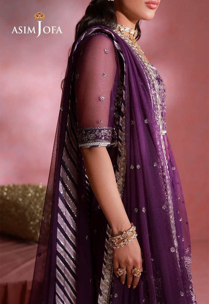 Embroidered Net 2 Pcs -  AJULFI-09-UNS
