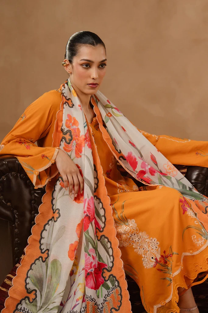 Muzlin Lawn 3 Piece Suit - SKU: M261-003A-CV