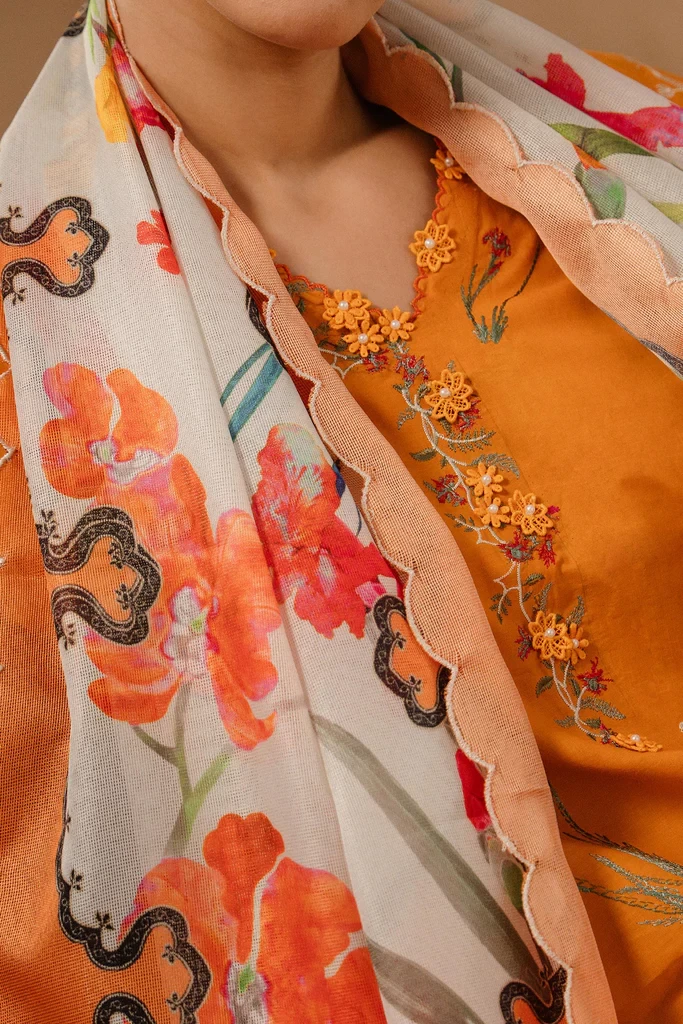Muzlin Lawn 3 Piece Suit - SKU: M261-003A-CV