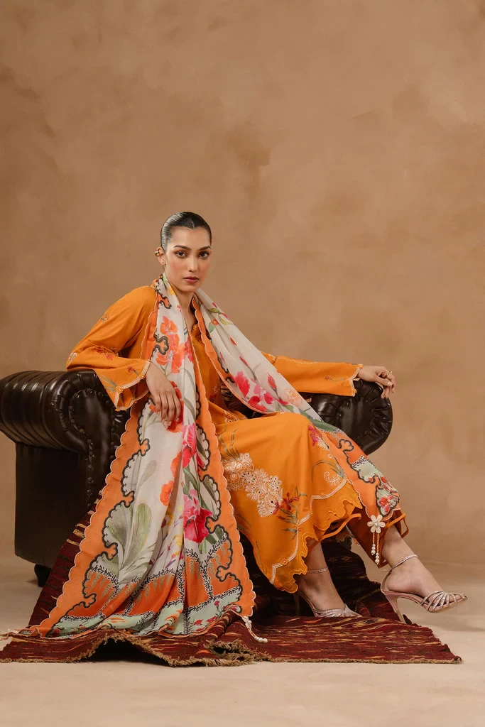 Muzlin Lawn 3 Piece Suit - SKU: M261-003A-CV