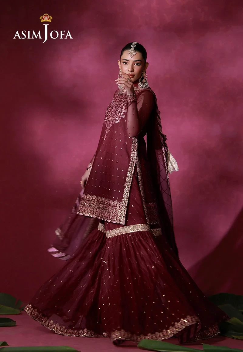 Embroidered Net 3 Pcs - AJULFI-06-UNS