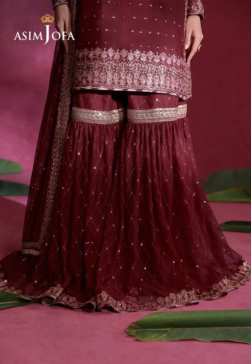 Embroidered Net 3 Pcs - AJULFI-06-UNS