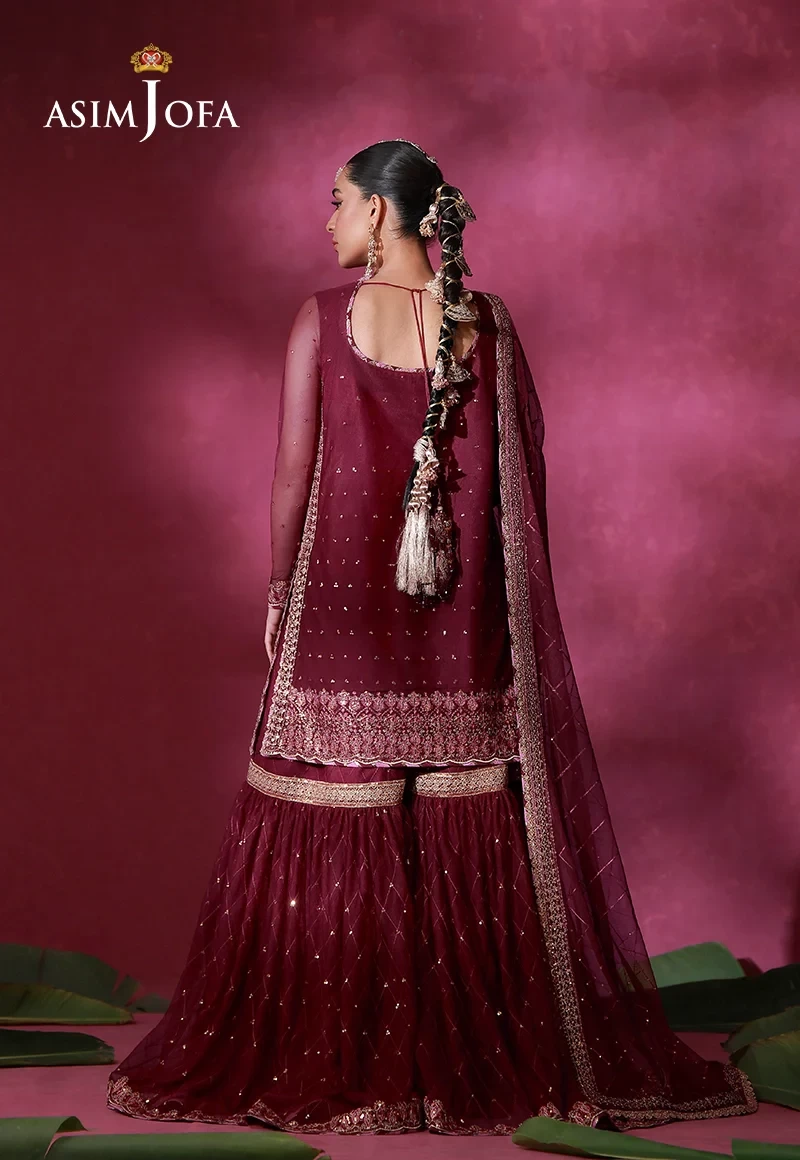 Embroidered Net 3 Pcs - AJULFI-06-UNS