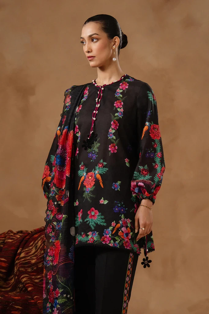 Muzlin Lawn 3 Piece Suit - SKU: M261-016B-CU