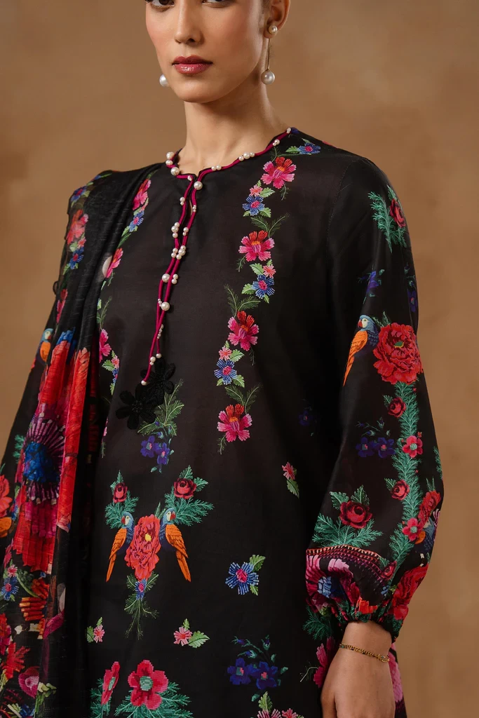 Muzlin Lawn 3 Piece Suit - SKU: M261-016B-CU