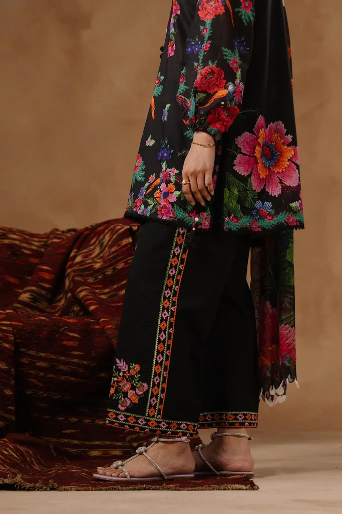 Muzlin Lawn 3 Piece Suit - SKU: M261-016B-CU