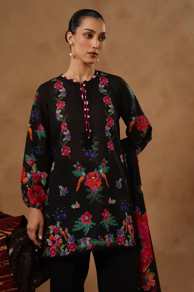 Muzlin Lawn 3 Piece Suit - SKU: M261-016B-CU